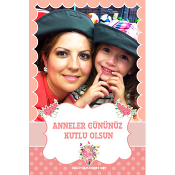 Gül Temalı Anneler Günü Magneti