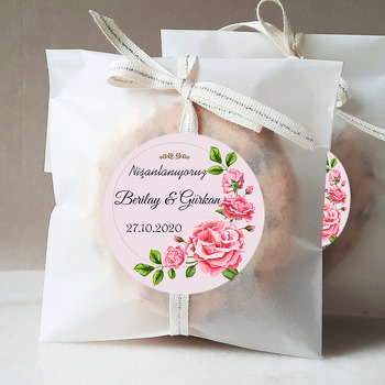 Gül Temalı Söz Nişan Nikah Sticker