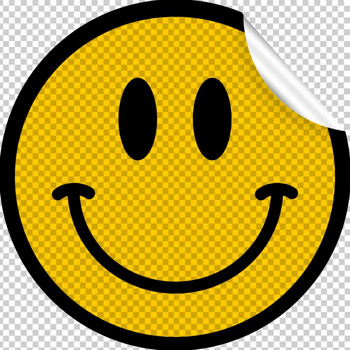 Gülümseme Sarı Fon Temalı Araç Sticker