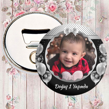 Gümüş Kurdele ile Balonlar Temalı Magnet Açacak