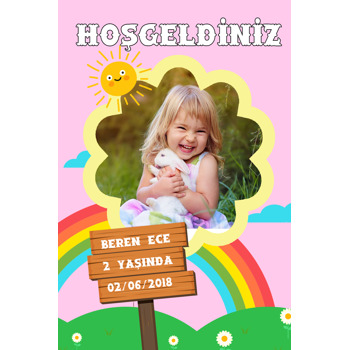 Güneş Temalı Doğum Günü Afiş