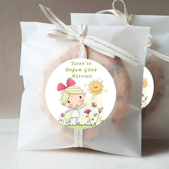 Güneş ve Sarı Kız Temalı Sticker