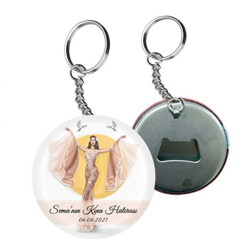 Güvercinler ile Kız Temalı Arkası Açacak Anahtarlık