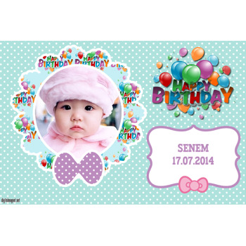 Happy Birthday Balonlu Magnet