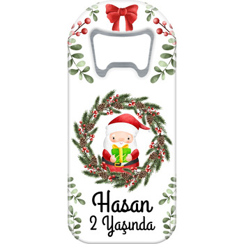 Hediye Paketi ile Noel Baba Temalı Uzun Magnet Açacak
