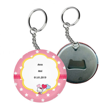 Hello Kitty Temalı Arkası Açacak Anahtarlık