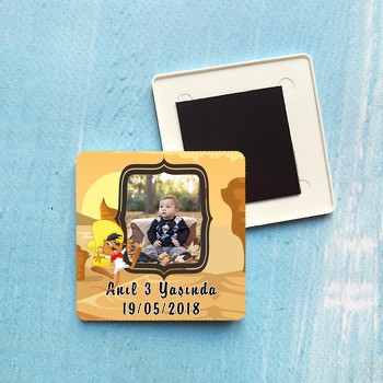 Hızlı Gonzalez Temalı Kare Plastik Kare Magnet 25