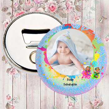 Holi Temalı Fotoğraflı Magnet Açacak