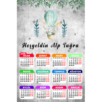 Hoşgeldin Bebek Fil Temalı Takvim Magnet
