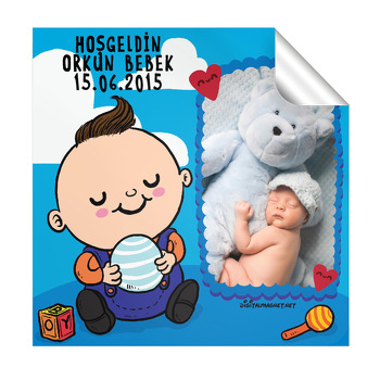 Hoşgeldin Bebek  Kare Etiketi