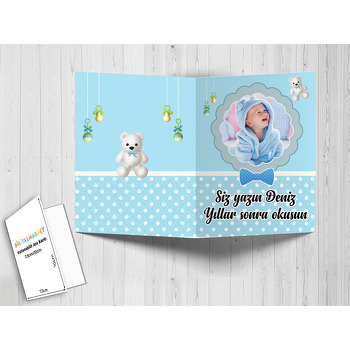 Hoşgeldin Bebek Temalı Anı Kartı