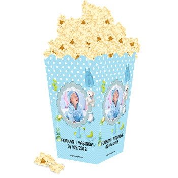 Hoşgeldin Bebek Temalı Popcorn Kutusu