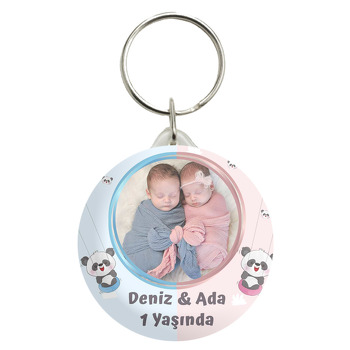 İkiz Panda Temalı Anahtarlık