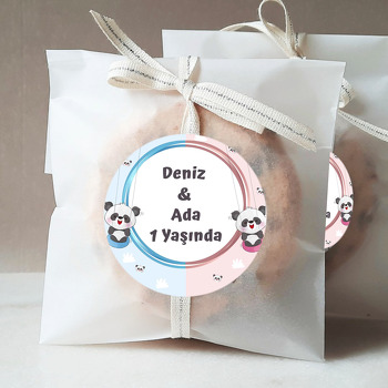 İkiz Panda Temalı Sticker