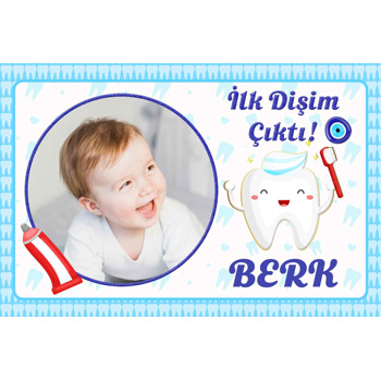 İlk Dişim Mavi Temalı Diş Buğdayı Magnet