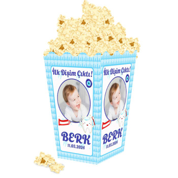 İlk Dişim Mavi Temalı Popcorn Kutusu