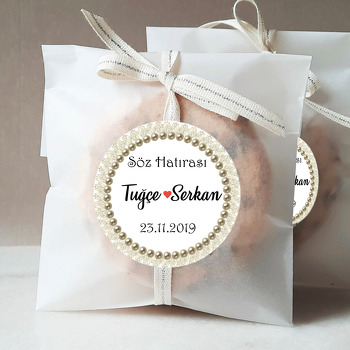 İnci Temalı Söz Nişan Nikah Sticker