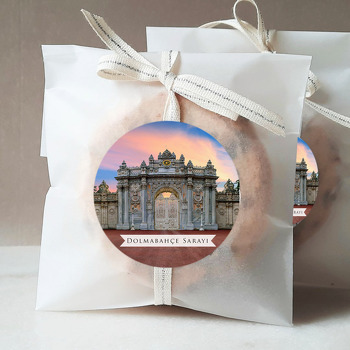 İstanbul Dolmabahçe ile Şehirler Temalı Sticker