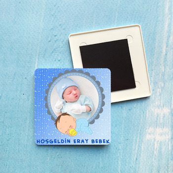 İyi Geceler Temalı Bebek Plastik Kare Magneti