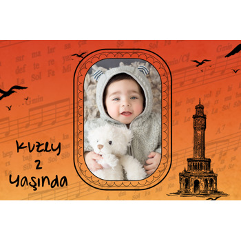 İzmir Temalı Doğum Günü Plastik Magnet