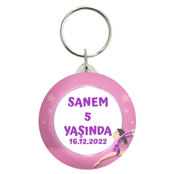 Jimnastik Temalı Anahtarlık
