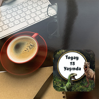 Jurassic Park Dinozorlar Temalı Bardak Altlığı
