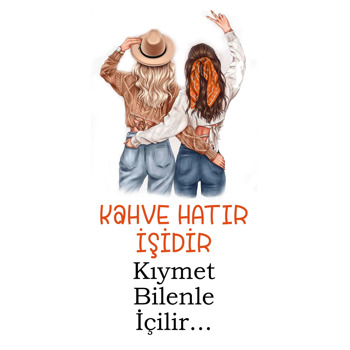 Kahve Dostu Temalı Hediyelik Kart