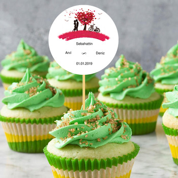 Kalpli Ağaç Temalı Söz Nişan Nikah Kürdan Süs