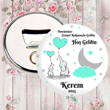 Kalpli Filler Mint Yeşili Yıldızlar Temalı Magnet Açacak