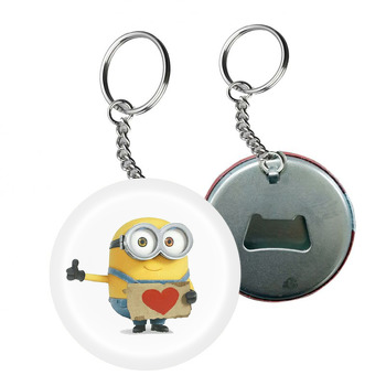 Kalpli Minion Temalı Arkası Açacak Anahtarlık