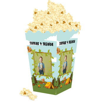 Kamp Temalı Popcorn Kutusu