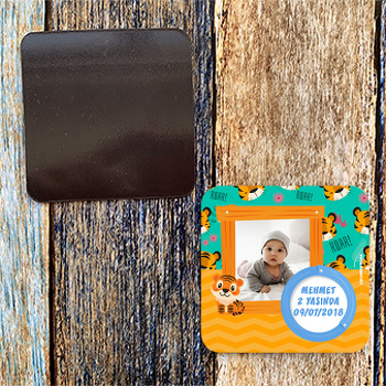 Kaplan Temalı Doğum Günü Magnet