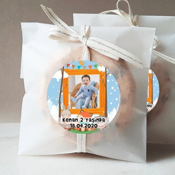 Kar Hayvanları Temalı Resimli Sticker