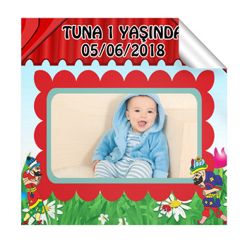 Karagöz ve Hacivat Temalı Kare Etiket