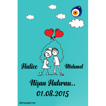 Karikatür 3 Söz Nişan Nikah Temalı Magnet