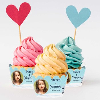 Karlar Prensesi  Temalı Cupcake Sargısı