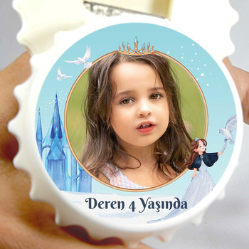 Karlar Prensesi Temalı Kapak Şekilli Magnet Açacak