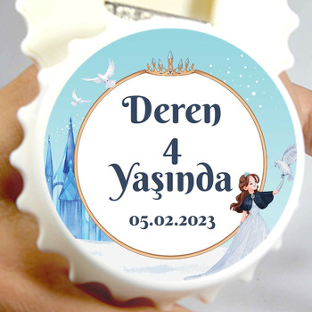 Karlar Prensesi Temalı Kapak Şekilli Magnet Açacak