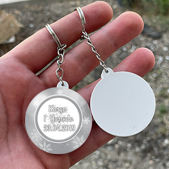 Kartanesi  Temalı Daire Plastik Anahtarlık