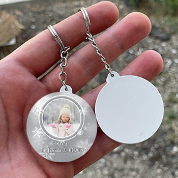 Kartanesi  Temalı Resimli Daire Plastik Anahtarlık