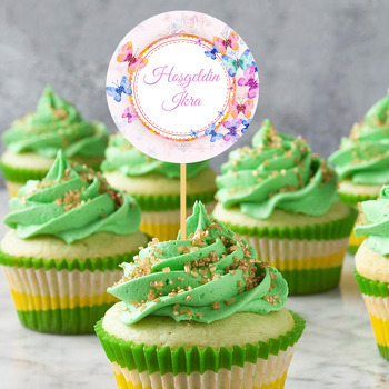 Kelebek Çerçeve Temalı Parti Kürdan Süs