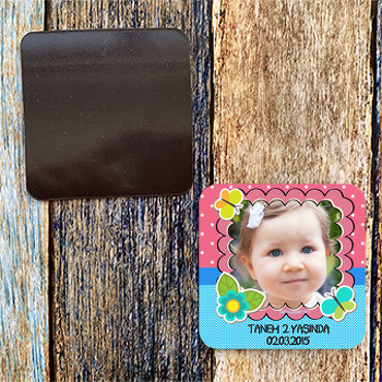 Kelebek Ve Çiçek Temalı Magnet