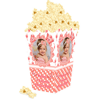 Kelebek Ve Nar Çiçeği Kırmızısı Temalı Popcorn Kutusu