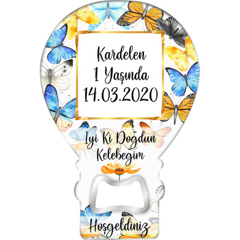 Kelebekler Temalı Balon Magnet Açacak