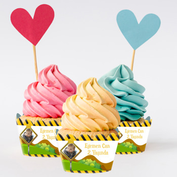 Kepçe 2 Temalı Cupcake Sargısı