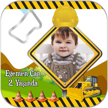 Kepçe 2 Temalı Kare Magnet Açacak