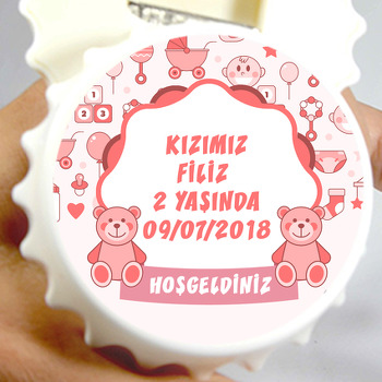 Kırmızı Ayıcık Temalı Kapak Şekilli Magnet Açacak