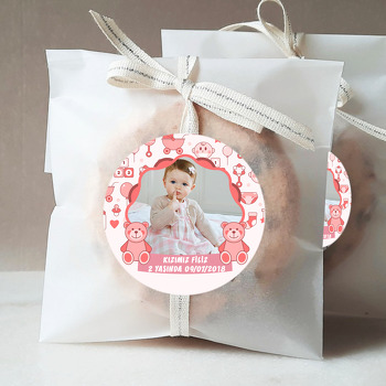 Kırmızı Ayıcık Temalı Resimli Sticker