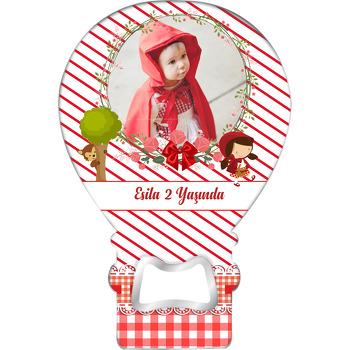 Kırmızı Başlıklı Kız ve Kurt Temalı Balon Magnet Açacak