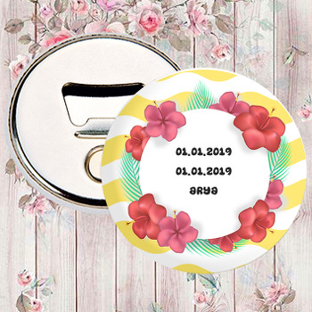 Kırmızı Çiçek  Temalı Magnet Açacak